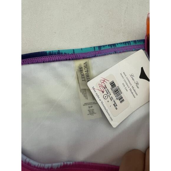 Victoria's Secret Swim Bikini Bottom Striped Low Rise Swimwear - Picture 7 of 8